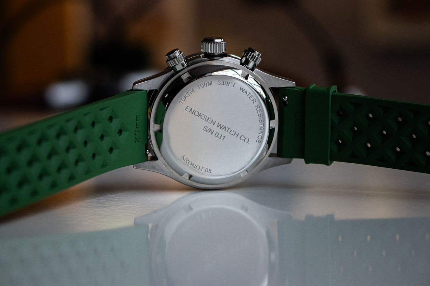 Enoksen KRONO E08/A - Cool Grey/Green Steel - 39MM