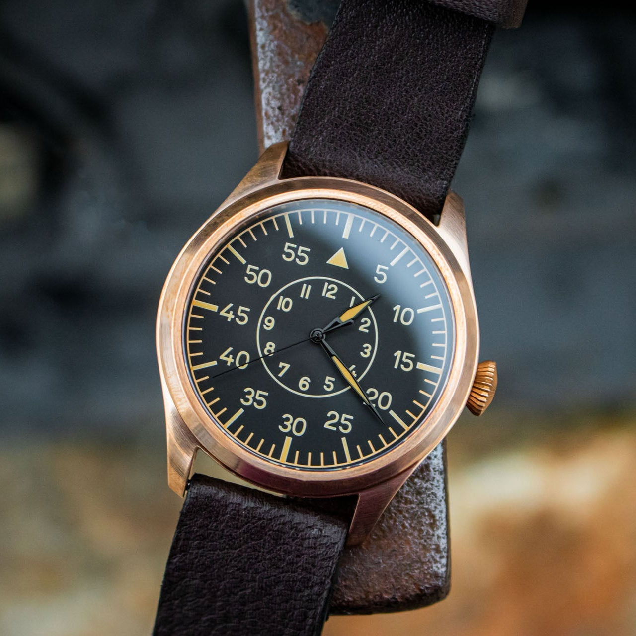 Enoksen 'Fly' E03/B Bronze - Mechanical Pilot's Watch - 46mm
