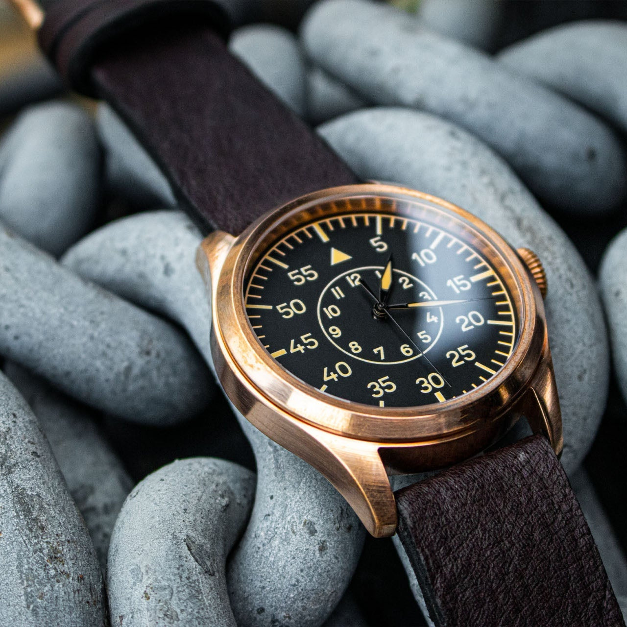 Enoksen 'Fly' E03/B Bronze - Mechanical Pilot's Watch - 46mm