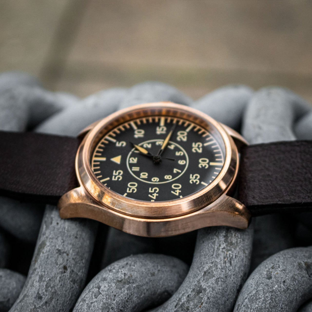 Enoksen 'Fly' E03/B Bronze - Mechanical Pilot's Watch - 46mm