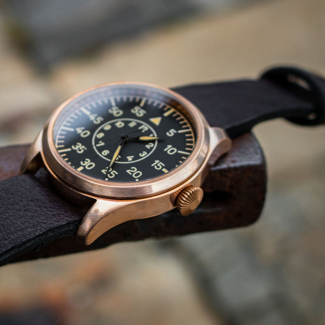 Enoksen 'Fly' E03/B Bronze - Mechanical Pilot's Watch - 46mm