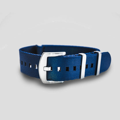 Enoksen Duty Seatbelt-Style NATO Strap (18, 20, 22mm) - Blue