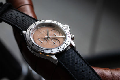 KRONO E08/D ◇ Meca-Quartz Chronograph - 39mm - Salmon Steel