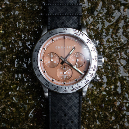 KRONO E08/D ◇ Meca-Quartz Chronograph - 39mm - Salmon Steel