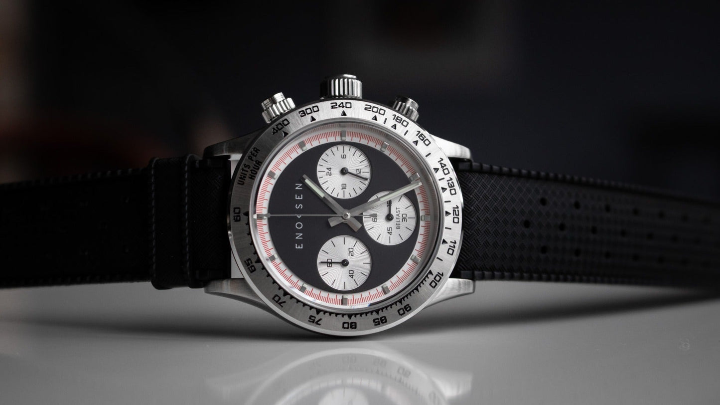 Enoksen KRONO E08/B - Black Reverse Panda Steel - 39MM