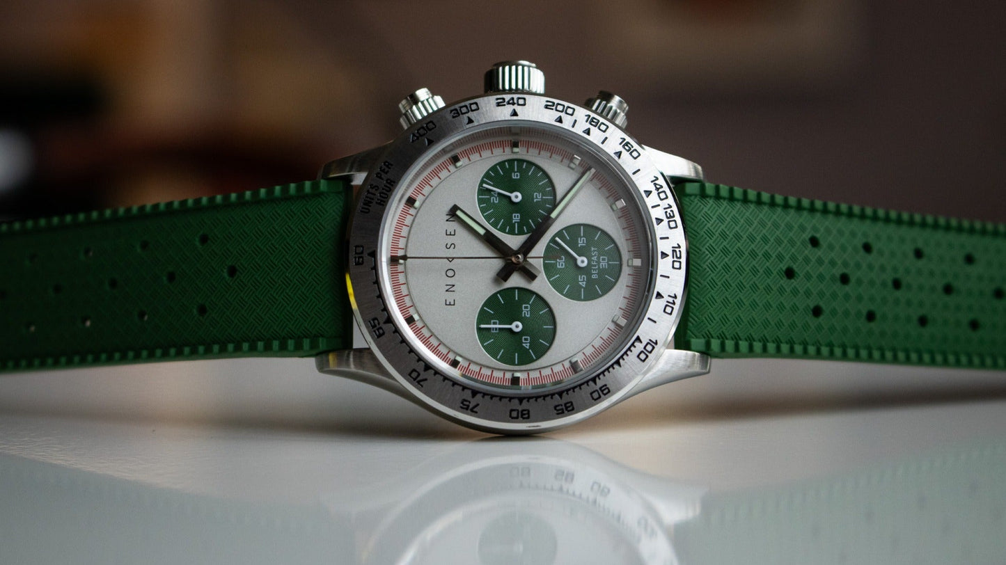 Enoksen KRONO E08/A - Cool Grey/Green Steel - 39MM