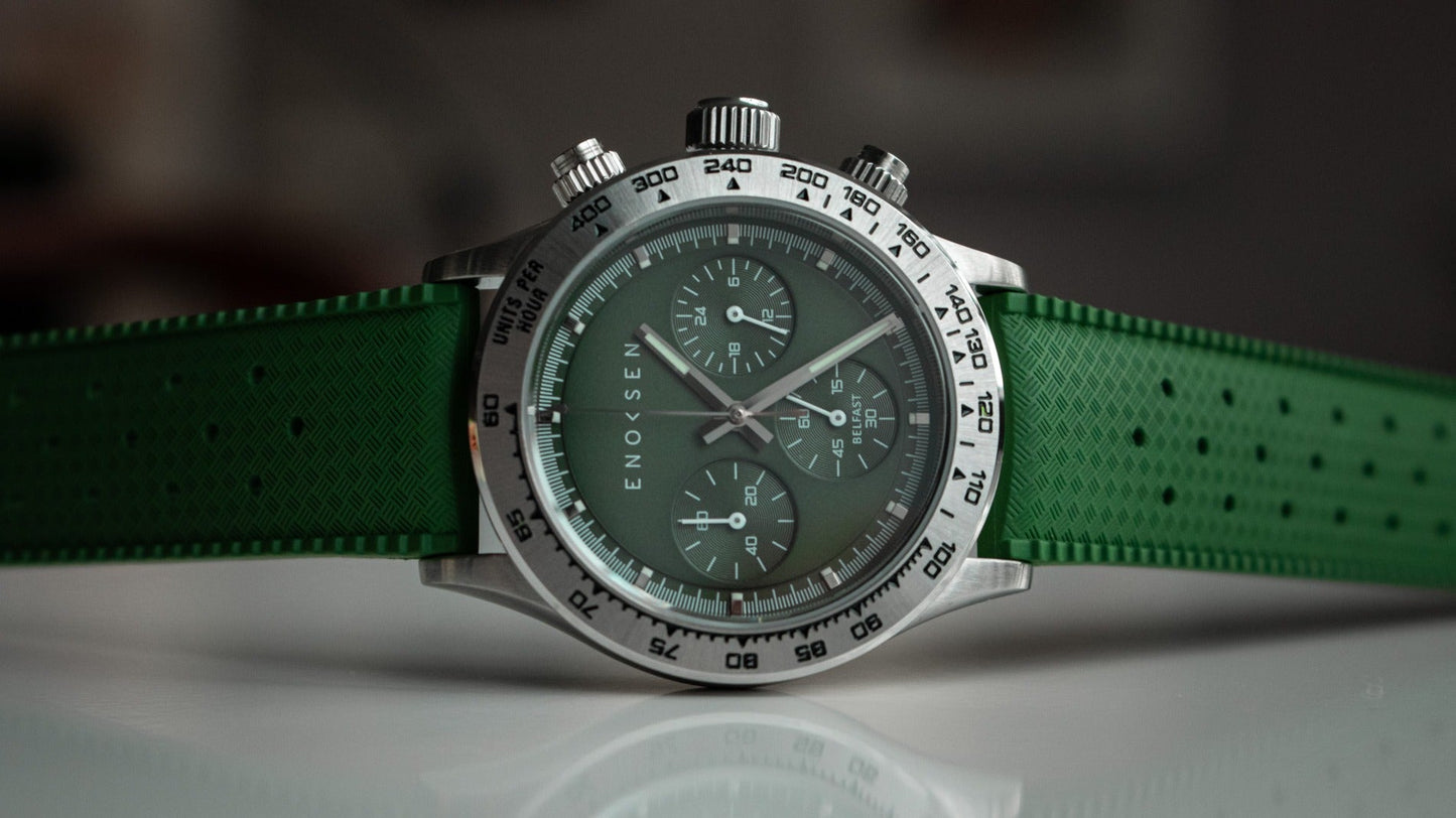 Enoksen KRONO E08/C - Green Steel - 39MM