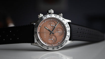 KRONO E08/D ◇ Meca-Quartz Chronograph - 39mm - Salmon Steel
