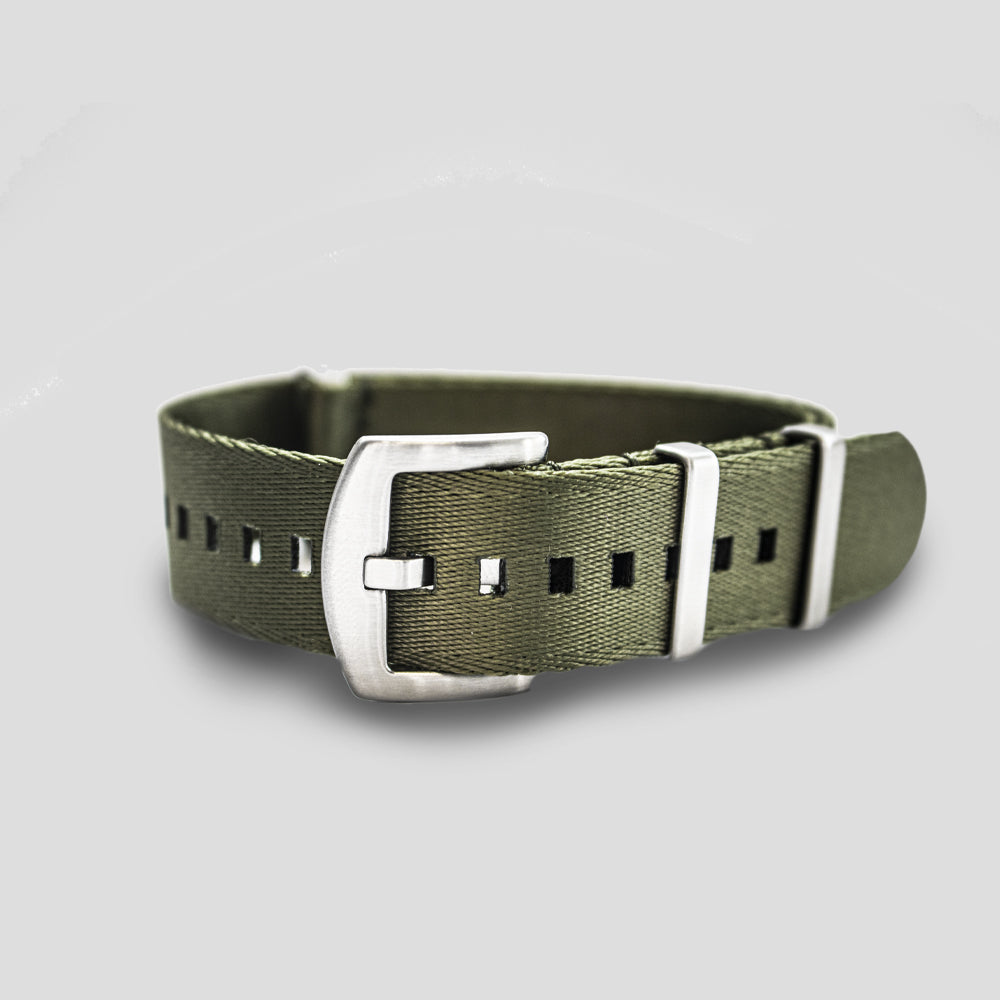Enoksen Duty Seatbelt-Style NATO Strap (18, 20, 22mm) - Green