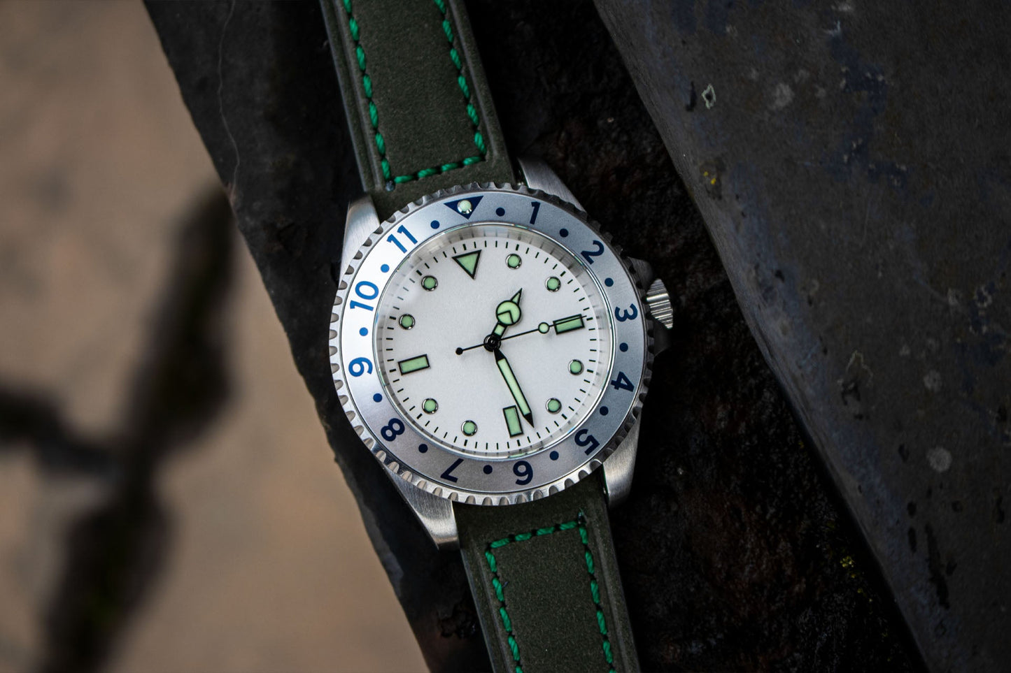 Enoksen Moss Green Suede Watch Strap (20, 22 & 24mm)