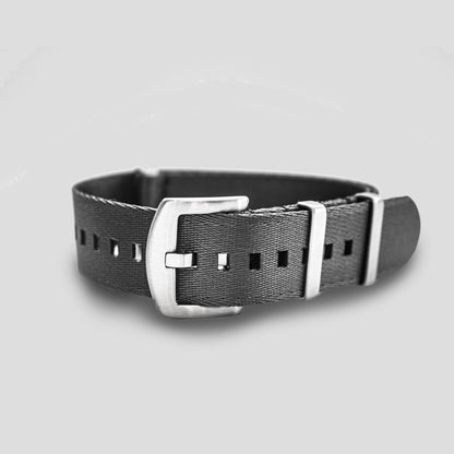 Enoksen Duty Seatbelt-Style NATO Strap (18, 20, 22mm) - Grey
