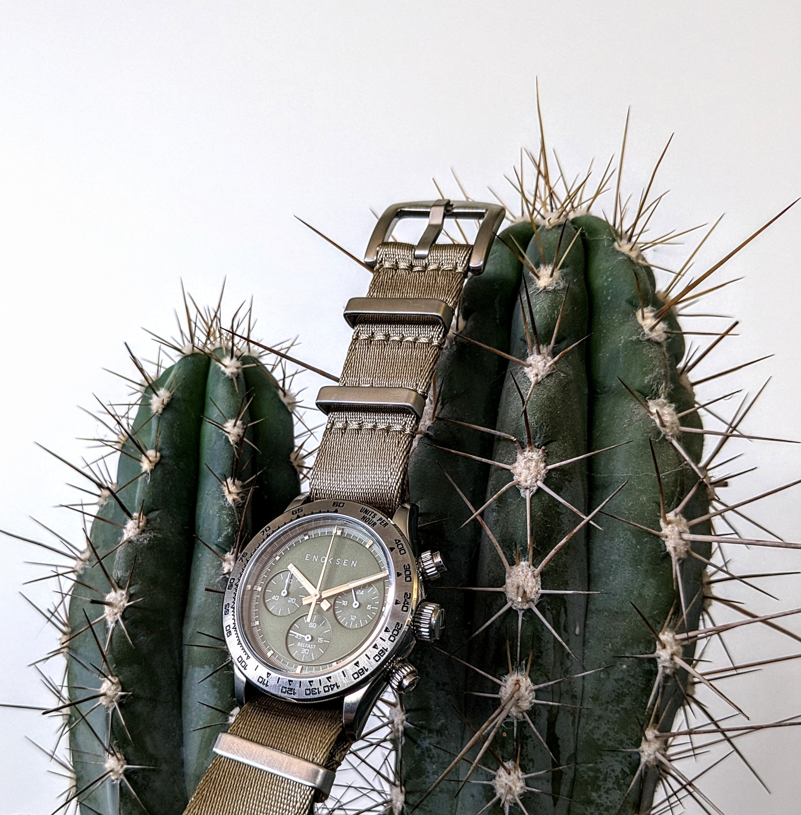 KRONO E08/C ◇ Meca-Quartz Chronograph - 39mm - Green Steel – By