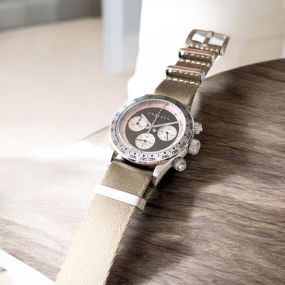 Enoksen KRONO E08/B - Black Reverse Panda Steel - 39MM