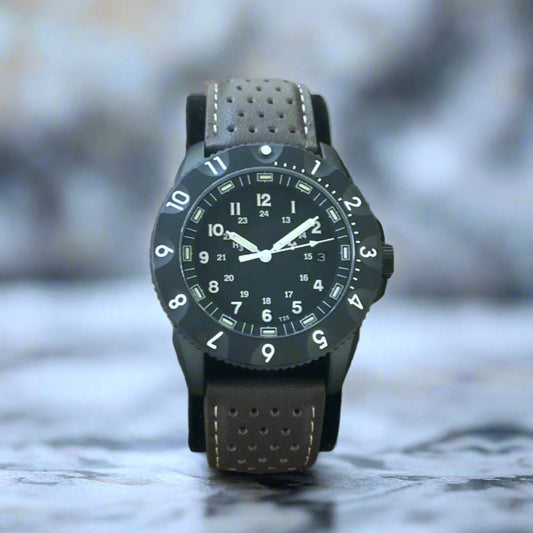 Enoksen 'Tactic' E09/B BLACK EDITION - Automatic Tactical Watch - 42mm