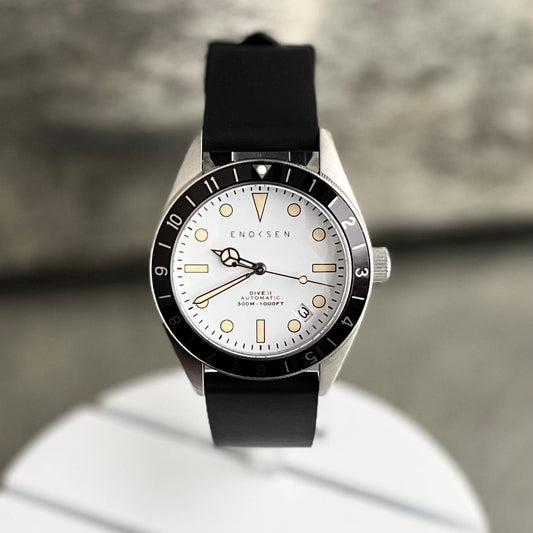 Dive II E/12A Automatic Dive Watch - White Dial Edition ◇ 39mm