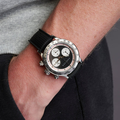 Enoksen KRONO E08/B - Black Reverse Panda Steel - 39MM